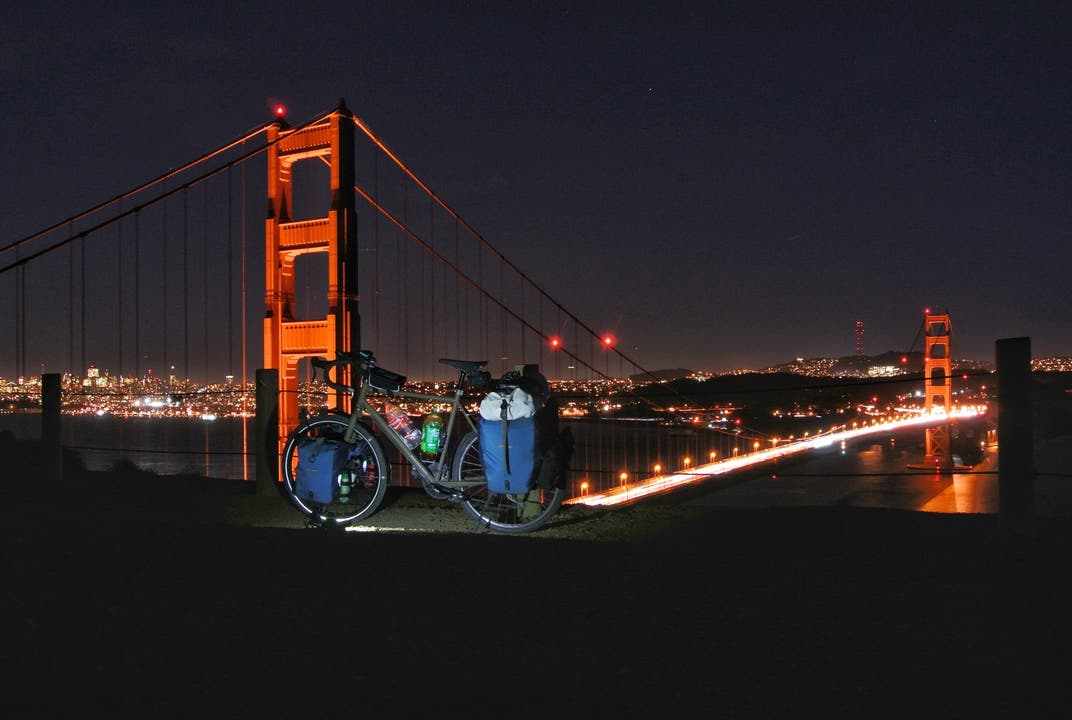 San Francisco, die Golden Gate Bridge bei Nacht