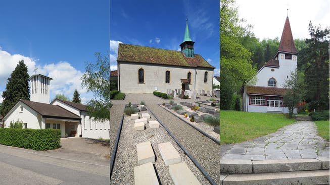 Was geschieht mit diesen Kirchen (v.l.): Christuskirche in Hägendorf, Dorfkirche St. Peter und Paul in Starrkirch-Wil und Kreuzkirche in Trimbach.
