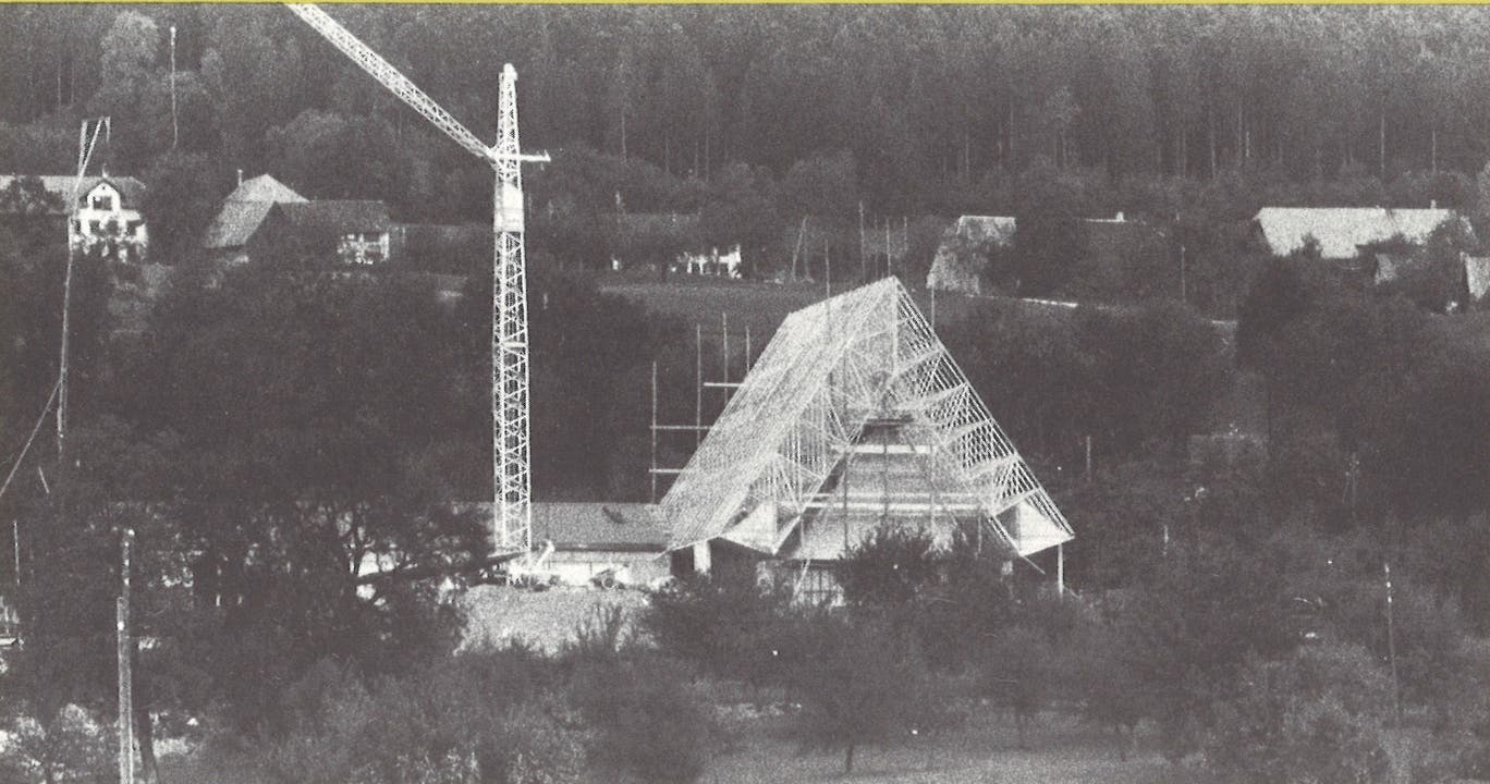 Bau der Markuskirche in Bettlach