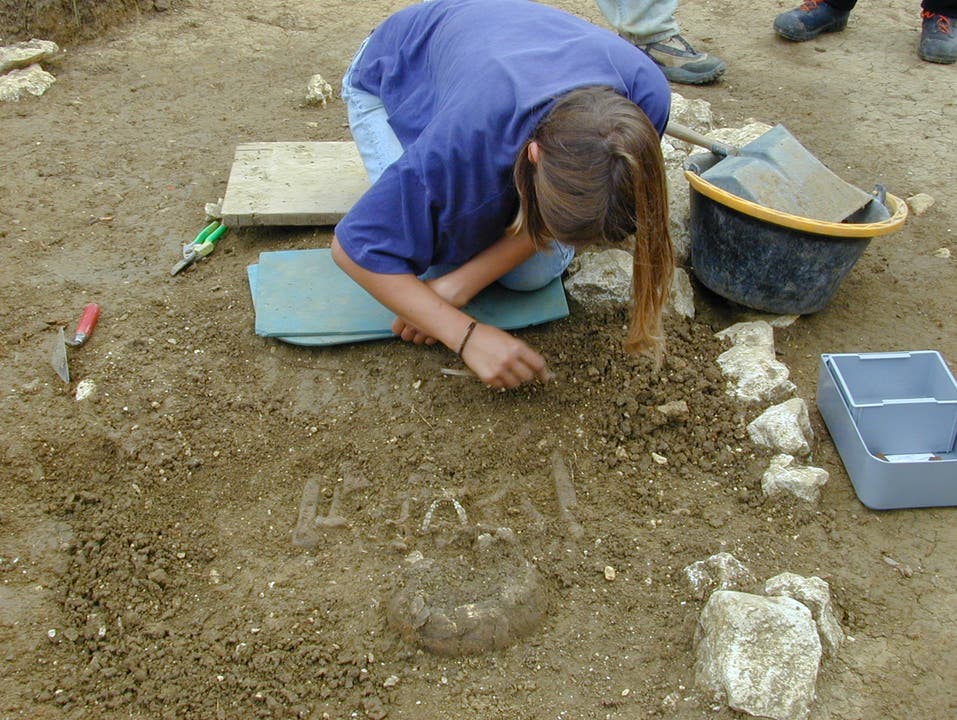 Insgesamt wurden 36 Gräber im Klein Brühl ausgegraben.