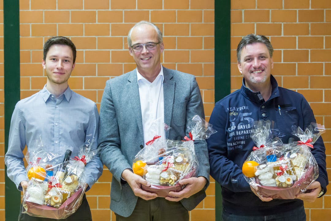  Edwin Loncar (von links), Christoph Kunz und Marco Pally legen ihre Ämter im Gemeinderat Obergösgen nieder.