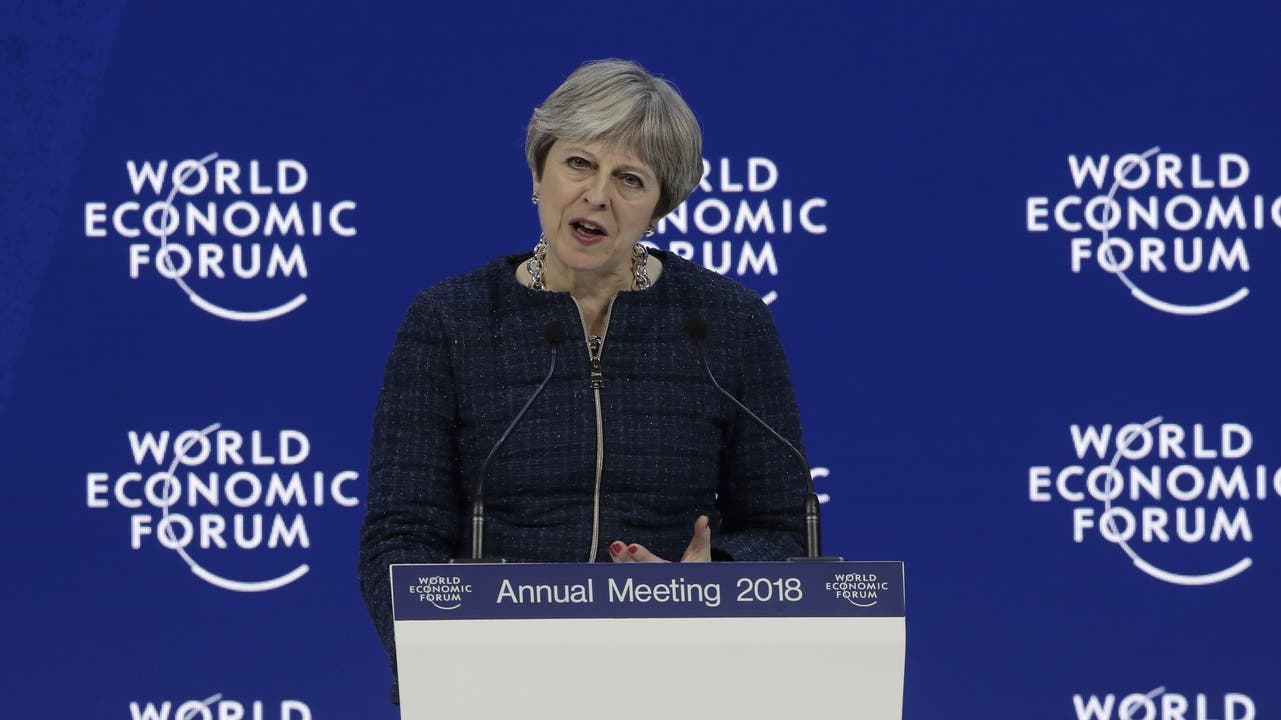 Die britische Premierministerin Theresa May hatte am Donnerstag ihren grossen Auftritt am WEF.