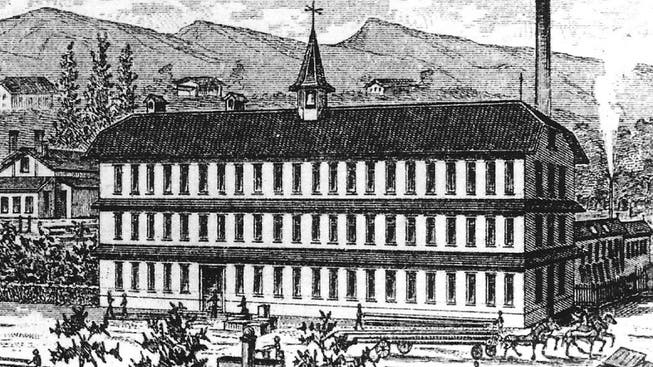 Die Uhrenfabrik Adolf Girard im Jahre 1894.