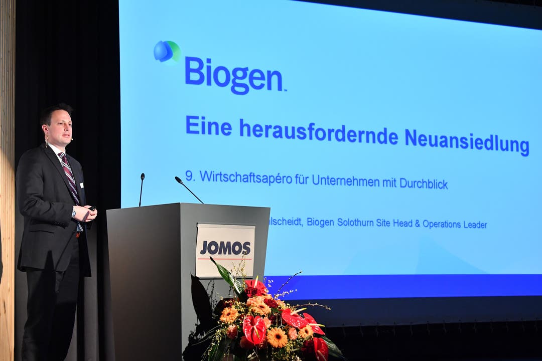 Michael Pohlscheidt, Standortleiter von Biogen in Luterbach, referierte über den Fachkräftemangel.
