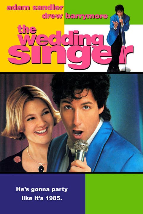 The Wedding Singer (1998) Adam Sandler singt an Hochzeitsfesten. Immer Gast, nie Bräutigam. Dann trifft er Drew Barrymore. Ein kauziger, eigenwilliger, unterschätzter Film.