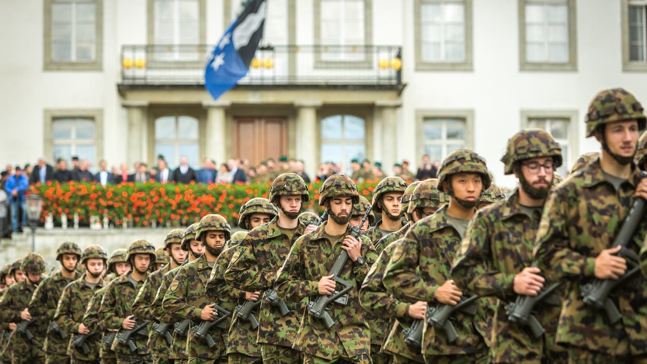 Der letzte Marsch der Soldaten in Aarau