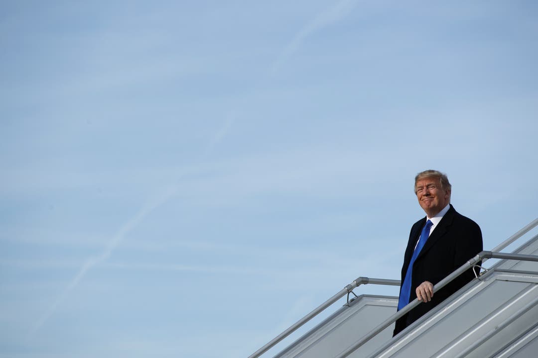 Rund eine halbe Stunde war Trump am Flughafen Zürich.