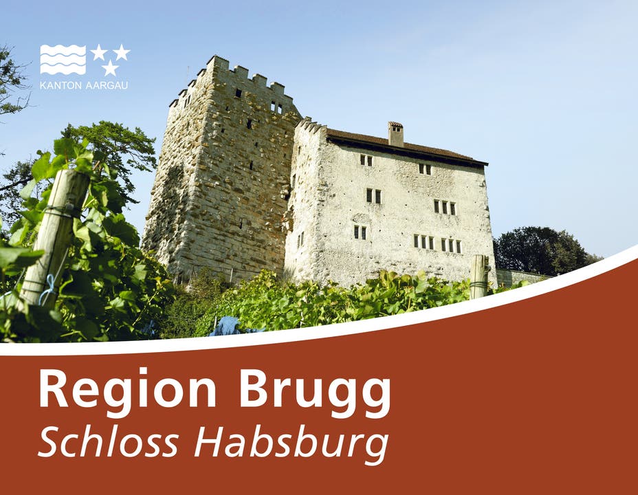 Tourismustafel Strassenschild Region Brugg, Schloss Habsburg