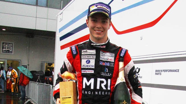 Jeffrey Schmidt bei seinem Debütsieg im Porsche Carrera Cup