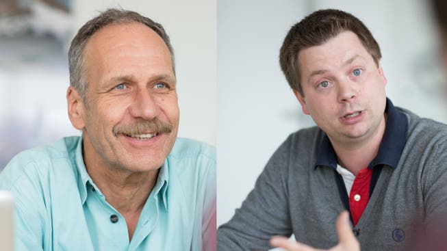 Diese beiden wollen Fizepräsident werden: Heinz Flück (links) und Pascal Walter
