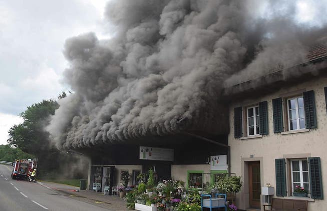 Ein Brand hat dieses ehemalige Bauernhaus in Obergösgen zerstört.