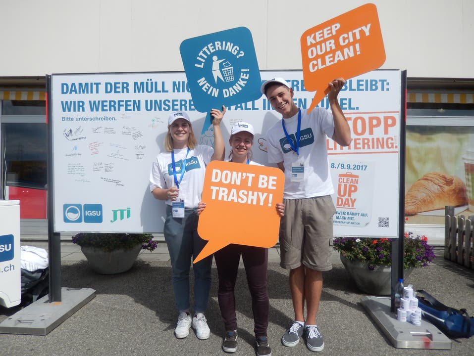 Anti-Littering-Kampagne auf der Raststätte Deitingen
