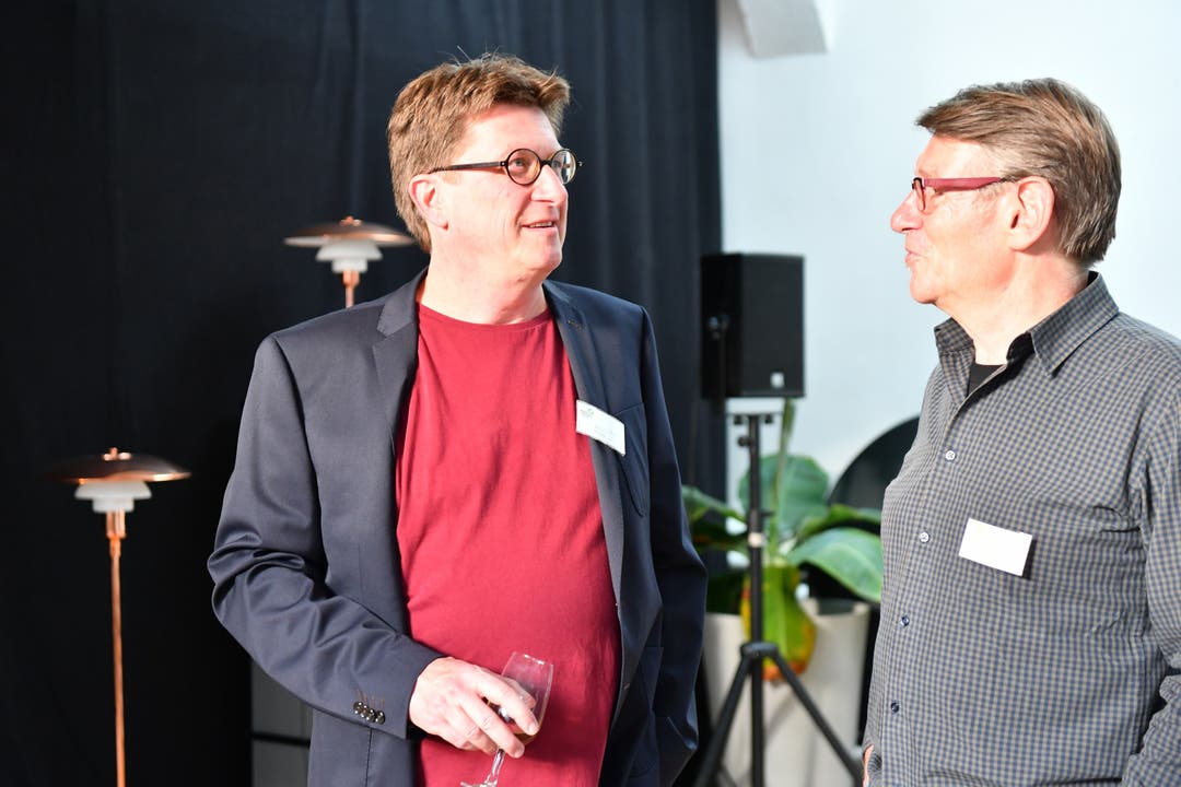 Zwei aus dem Organisationsteam des Buchfestivals: Thomas Knapp (links) und Alex Summermatter.