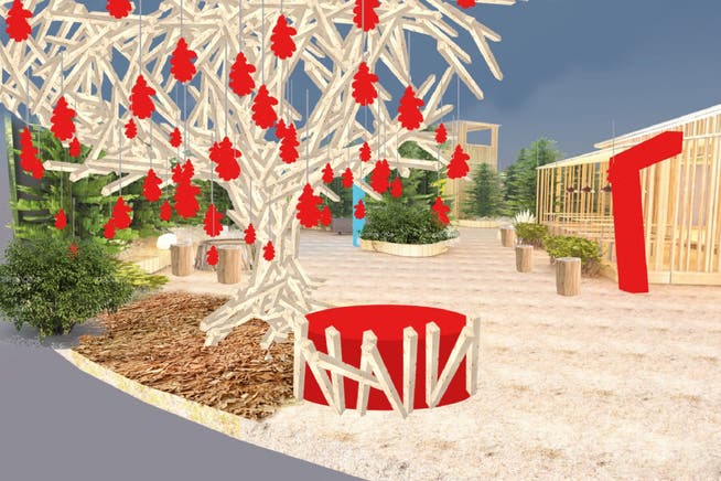 Ein «Wunschbaum» wird die HESO-Besucher beim Eingang der Sonderschau 2018 empfangen.