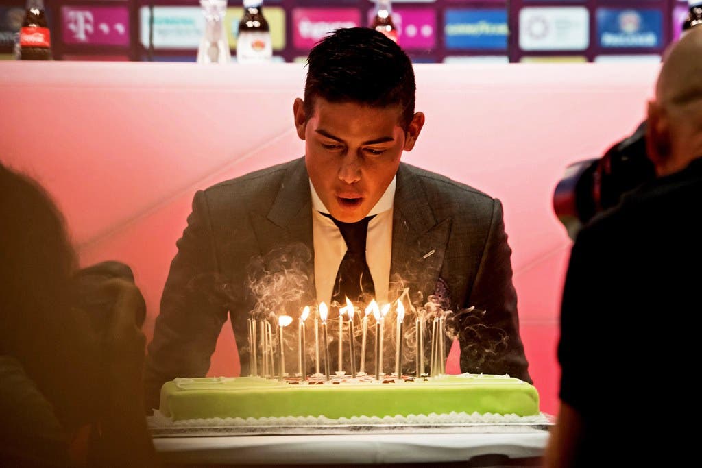 James Rodriguez feiert bei Bayern München seinen Geburtstag.