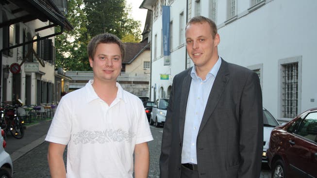 Pascal Walter und Gaudenz Oetterli leiteten die Generalversammlung der CVP Solothurn als Co-Präsidenten. (Archiv)
