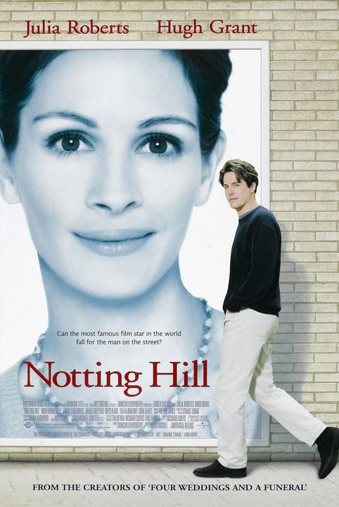 Notting Hill (1999) Julia Roberts und Hugh Grant, das Königspaar der Liebeskomödien. Romantischer und lustiger wurde es nie mehr. Ein Film für die Ewigkeit.