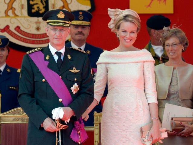 An der Seite von König Philipp steht Königin Mathilde. Seit 1999 sind die beiden verheiratet.