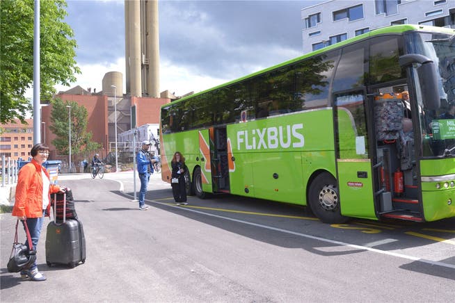 Flixbus-Haltestelle in Basel. Für Grenchen wäre die Flixbus-Haltestelle die erste fahrplanmässige internationale Busverbindung.