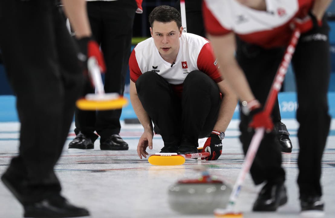 Volle Konzentration: Claudio Pätz an den Olympischen Spielen beim entscheidenden Sieg gegen Kanada.