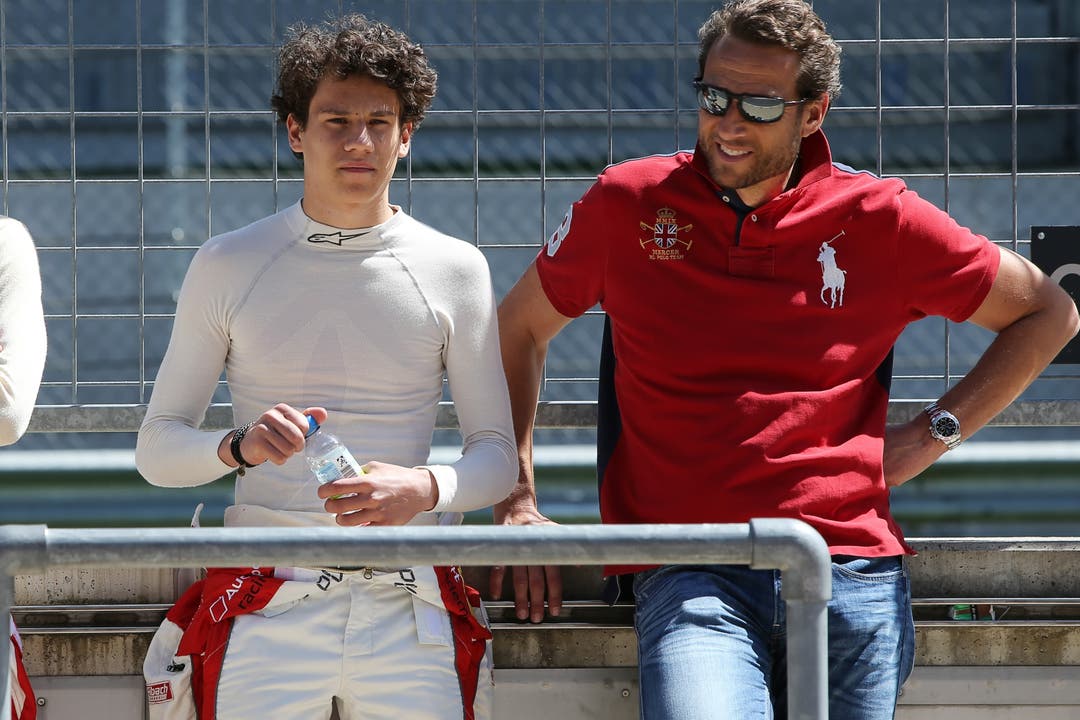 Ricardo mit seinem Vater Roberto der bei allen Rennen dabei ist.