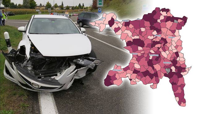 Bei diesem Unfall im September 2017 in Oberwil-Lieli zog sich eine Frau mittelschwere Verletzungen zu.