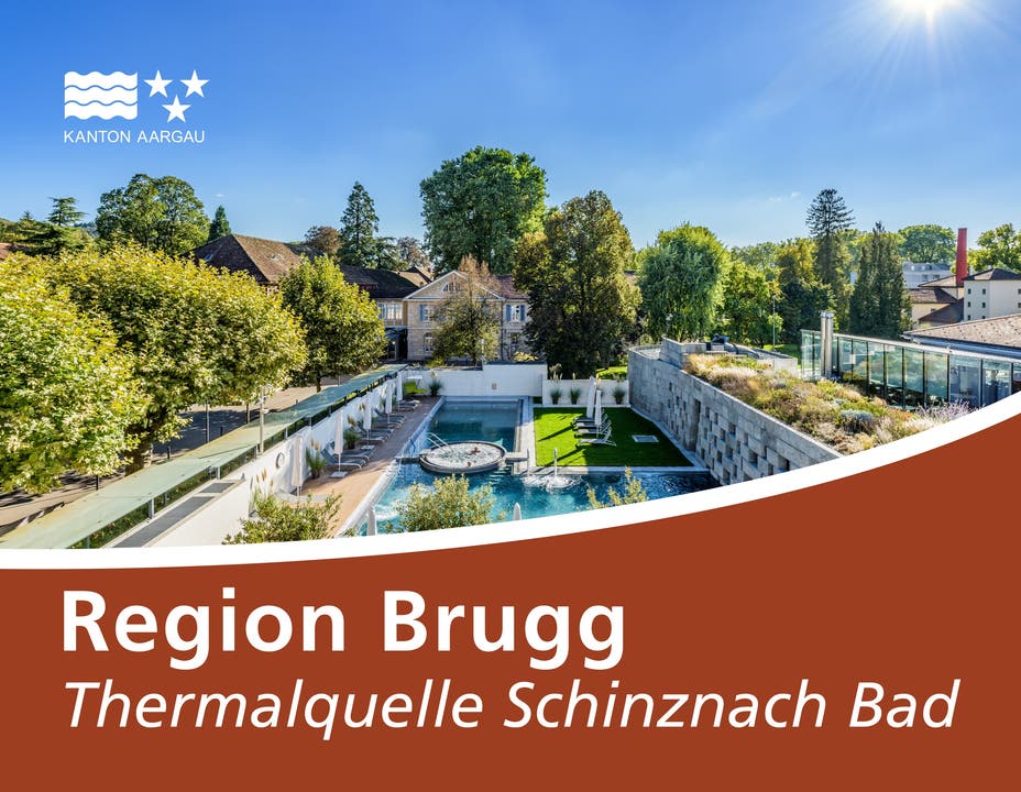 Strassenschild Region Brugg Thermalquelle Schinznach Bad