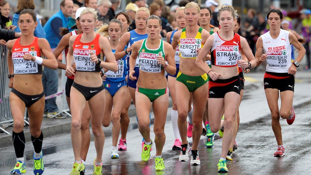 Im August 2014 lief Martina Strähl (2.v.r.) in Zürich ihren zweiten EM-Marathon. Als viertbeste Schweizerin belegte sie Rang 33.