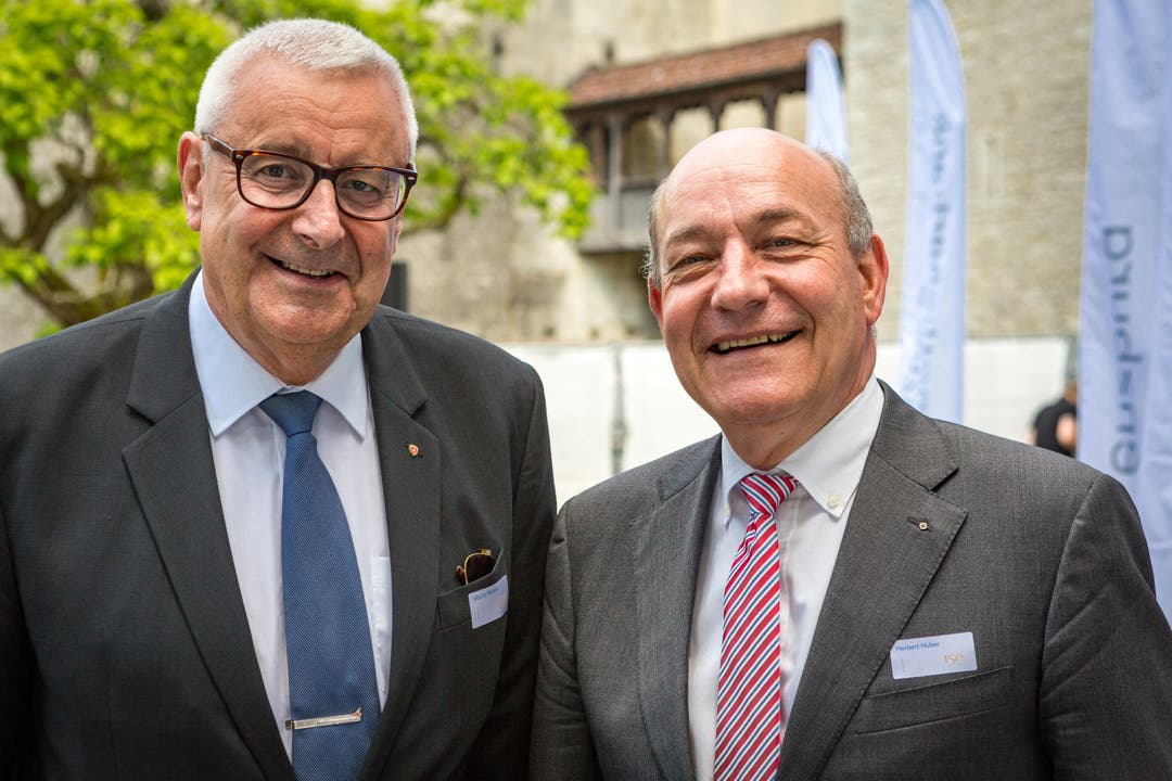 Martin Widmer, Präsident Gemeindeverband AargauSüd Impuls (links) und Geschäftsführer Herbert Huber.