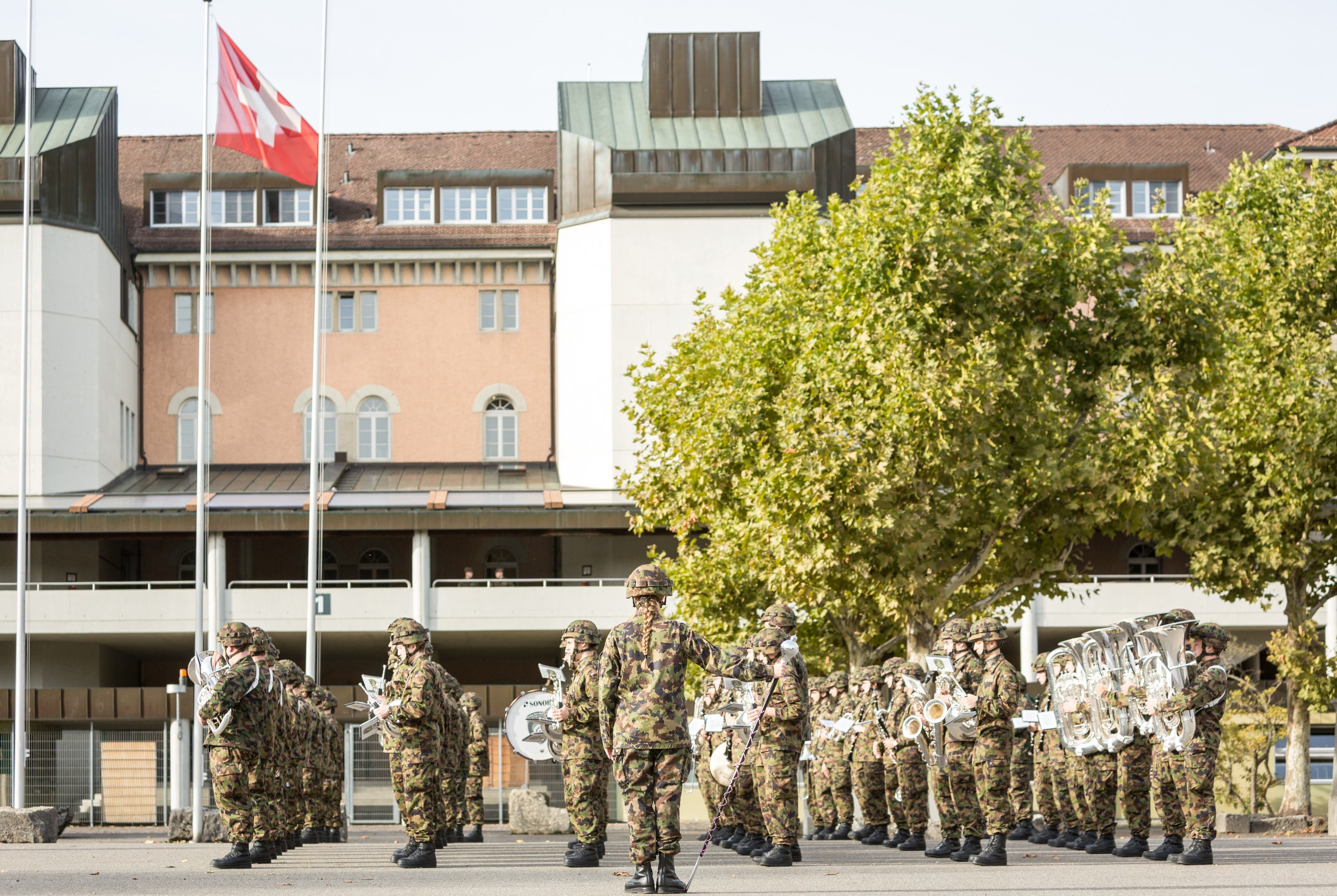 Bildstrecke - Wachauflösung in der Kaserne Aarau