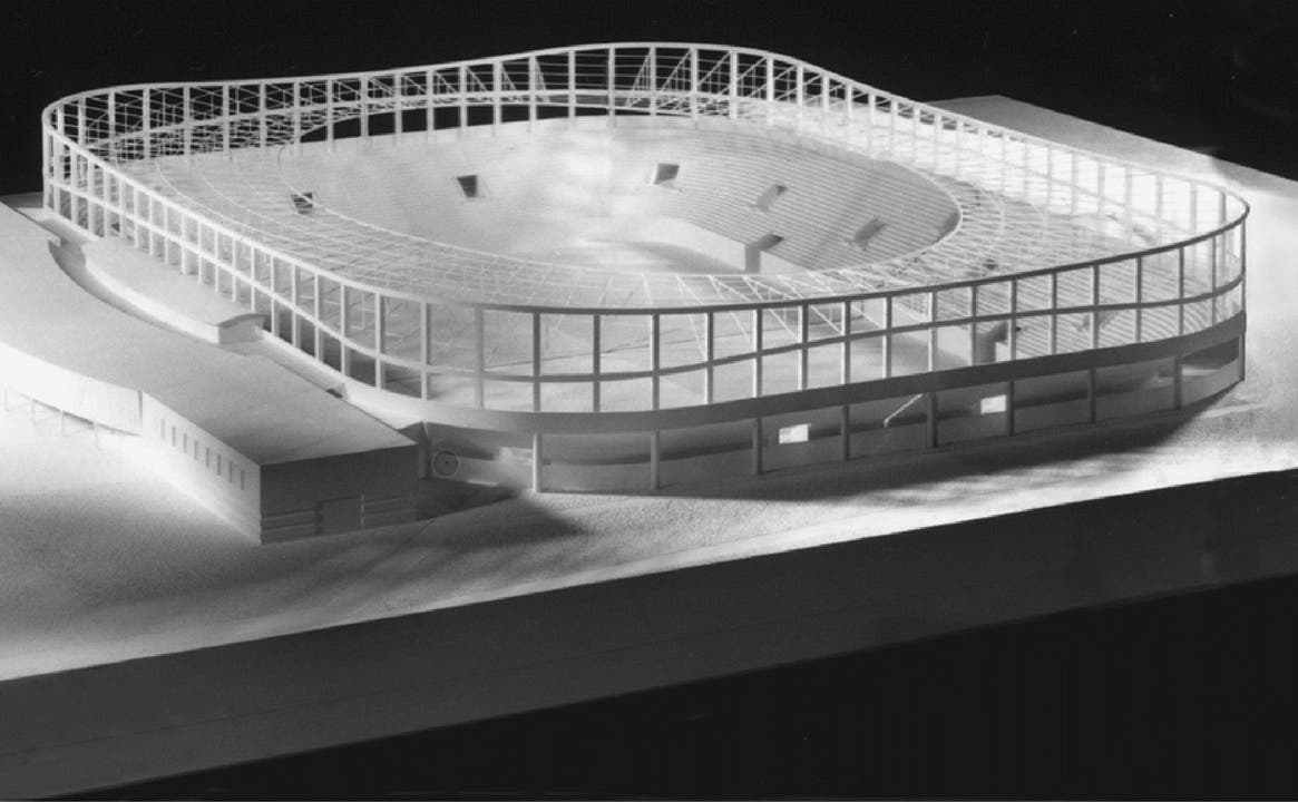1994: Erstes Projekt Sie nennen es "Vision 2002": Architekt und Ex-Fc-Aarau-Präsident Ernst Lämmli sowie Bauingenieur und Landbesitzer Peter Zubler wollen in Schafisheim ein Stadion in der Kiesgrube bauen. Für 30 Millionen Franken und 20'000 Zuschauer, inklusive Casino.