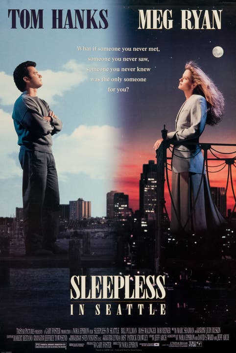 Sleepless in Seattle (1993) Ein Junge wünscht sich eine neue Mutter. Witwer Tom Hanks und Radiofrau Meg Ryan treffen sich auf dem Empire State Building. Hach!