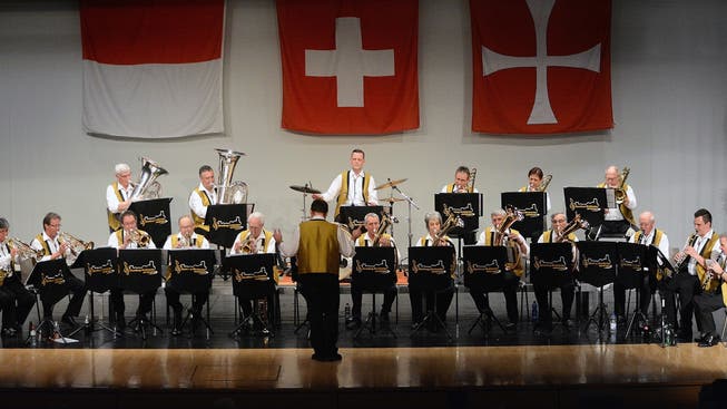 Die Oensinger Bechburg-Musikanten spielten zur 10. Ausgabe des Blaskapellen-Samstags auf.