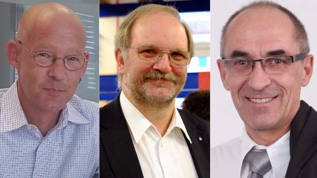Sie alle wollten Chef werden: Erich Bruderer (FDP), Alfred Merz (SP) und Hans Heinrich Leuzinger (SVP) (v.l.).