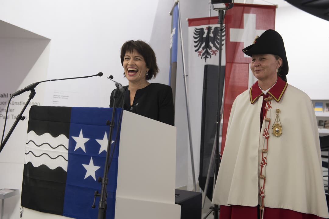 Wahlfeier für Bundespräsidentin Doris Leuthard im Aargauer Kunsthaus.