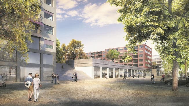 So könnte die neue Kantonsschule in Au-Wädenswil dereinst aussehen. (Visualisierung)