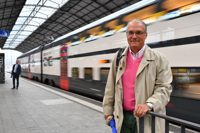 Thomas W. Jung, Geschäftsführer der Giroud Olma AG, am Bahnhof Olten: Mit dem lasse sich kein Blumetopf gewinnen, sagt er.