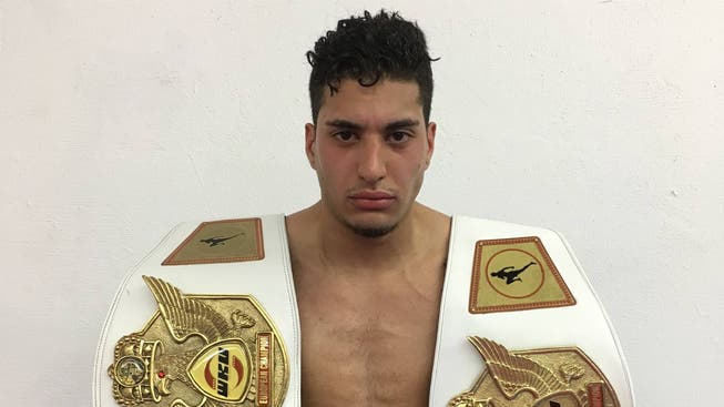 Der Schweiz-Marokkaner Jihed Hamami hat im Kickboxen drei EM-Gürtel geholt.