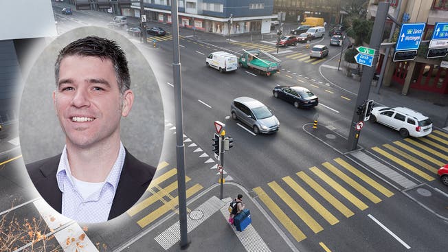 Der Badener Stadtrat Matthias Gotter kämpft für einen Blitzer an der Gstühl-Kreuzung.
