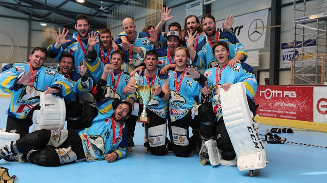 2015 haben die Thaler zuletzt den Titel geholt, jetzt ist der HC Laupersdorf wieder Schweizer Meister.