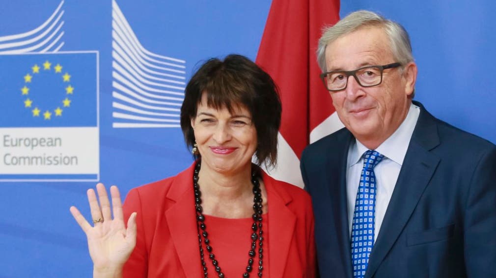 Bundespräsidentin Leuthard traf Juncker im April 2017 und verkündete das Ende der Blockade in den Gesprächen über die Bilateralen.