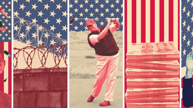 Er versprach, nicht zu golfen – und golfte: Was aus Trumps 100-Tage-Plan geworden ist
