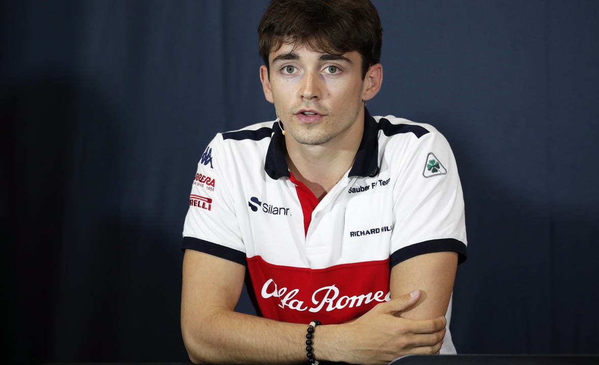  epa06757746 Monaco's Formula One driver Charles Leclerc of the Sauber F1 Team speaks during a press conference at Monte Carlo circuit in Monaco, 23 May 2018. The 2018 Formula One Grand Prix of Monaco will take place on 27 May 2018. EPA/YOAN VALAT