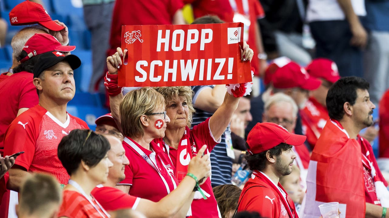 «Hopp Schwiiz» – die Schweizer Nati-Fans feuern vor Ort in Russland die Mannschaft an
