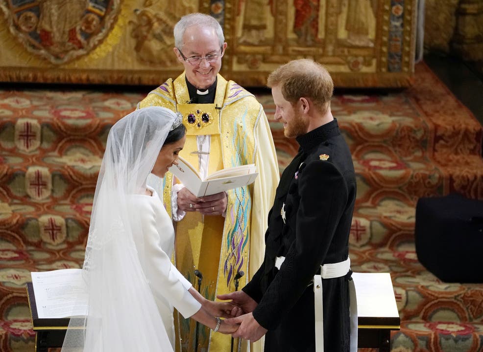 Der Erzbischof von Canterbury erklärte das Paar zu Mann und Frau.