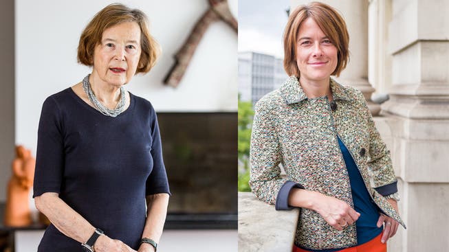 Elisabeth Kopp (80), die erste Bundesrätin der Schweiz (links), und FDP-Präsidentin Petra Gössi.