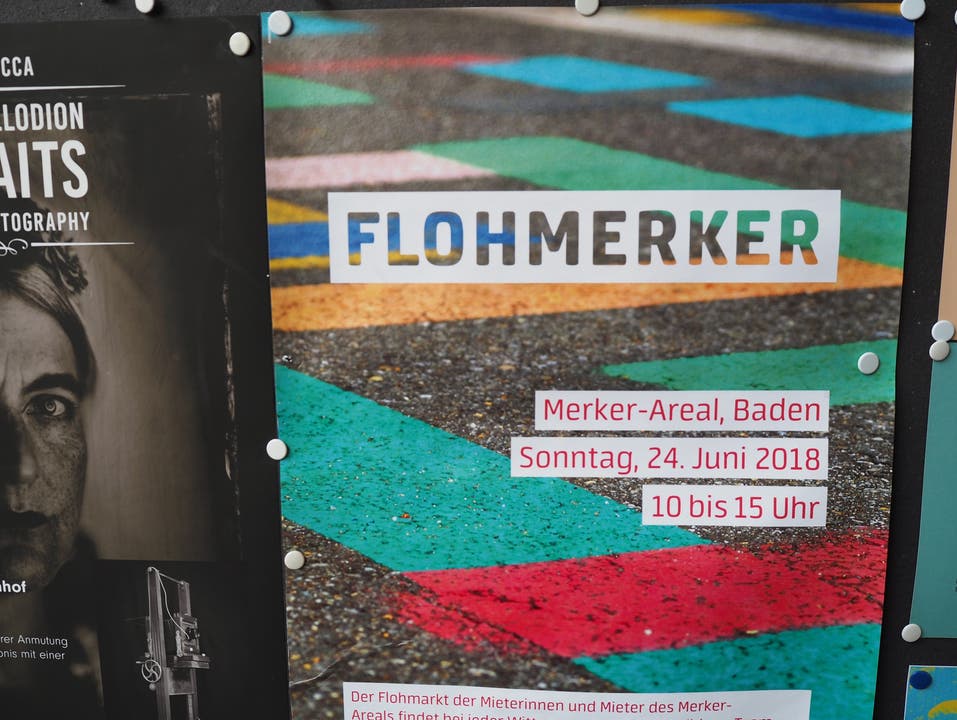 Flohmerker 2018 Zum dritten Mal fand im Innenhof des gelben Vierecks im Badener Merkerareal der «Flohmerker» statt.