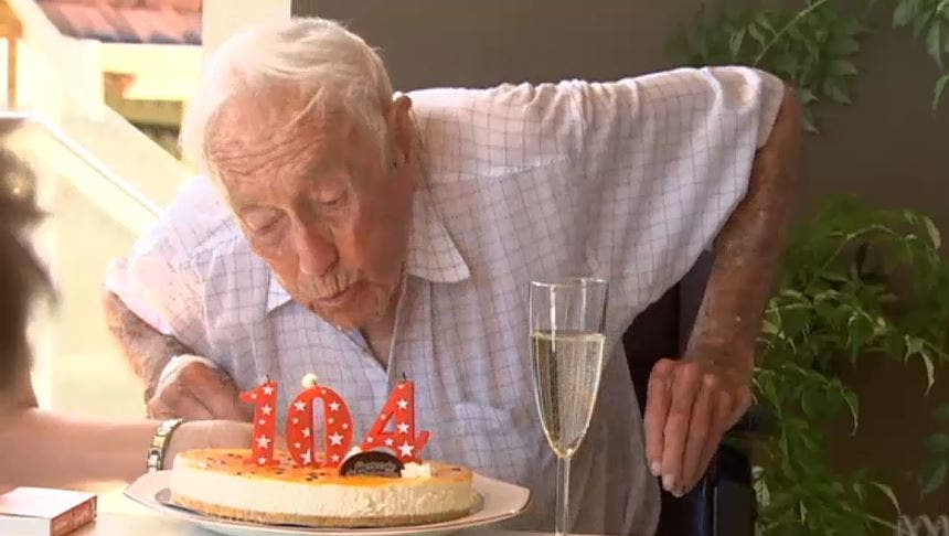 David Goodall an seinem 104. Geburtstag.