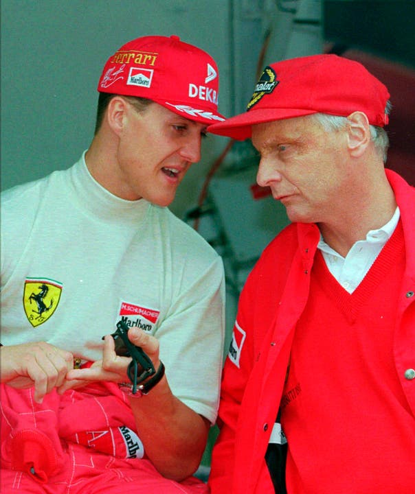 Lauda und Michael Schumacher 1996.
