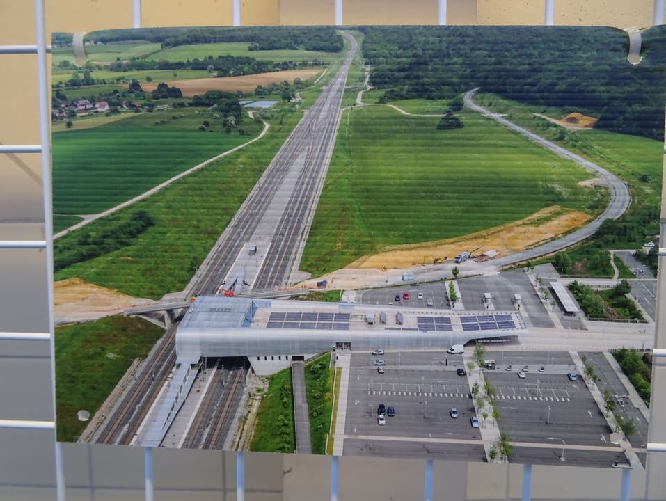 Der TGV-Anschlussbahnhof Meroux im Bau
